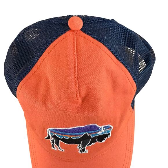 Patagonia Hat Fitz Roy Bison Mesh Snap Back Trucker Cap Hat - Picture 2 of 3